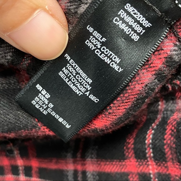 Vintage Y2k forever 21 plaid checkered steampunk grunge flannel jacket medium - Picture 4 of 10